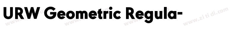 URW Geometric Regula字体转换